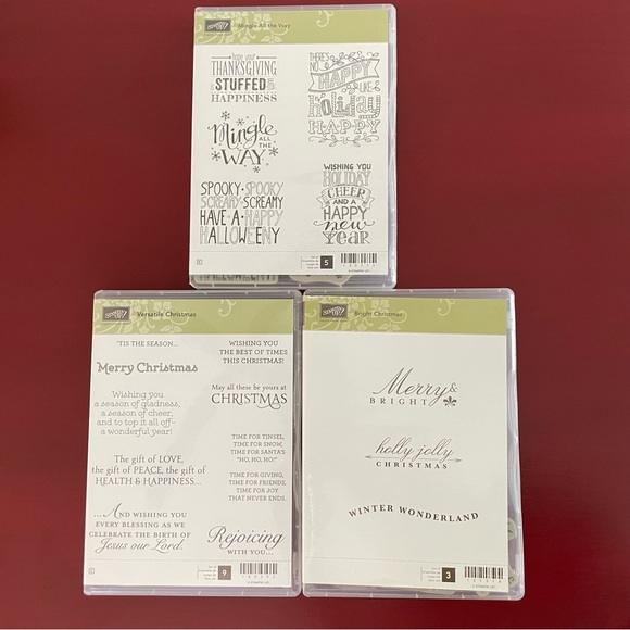 Stampin’ Up! 3 sets of Christmas Stamps